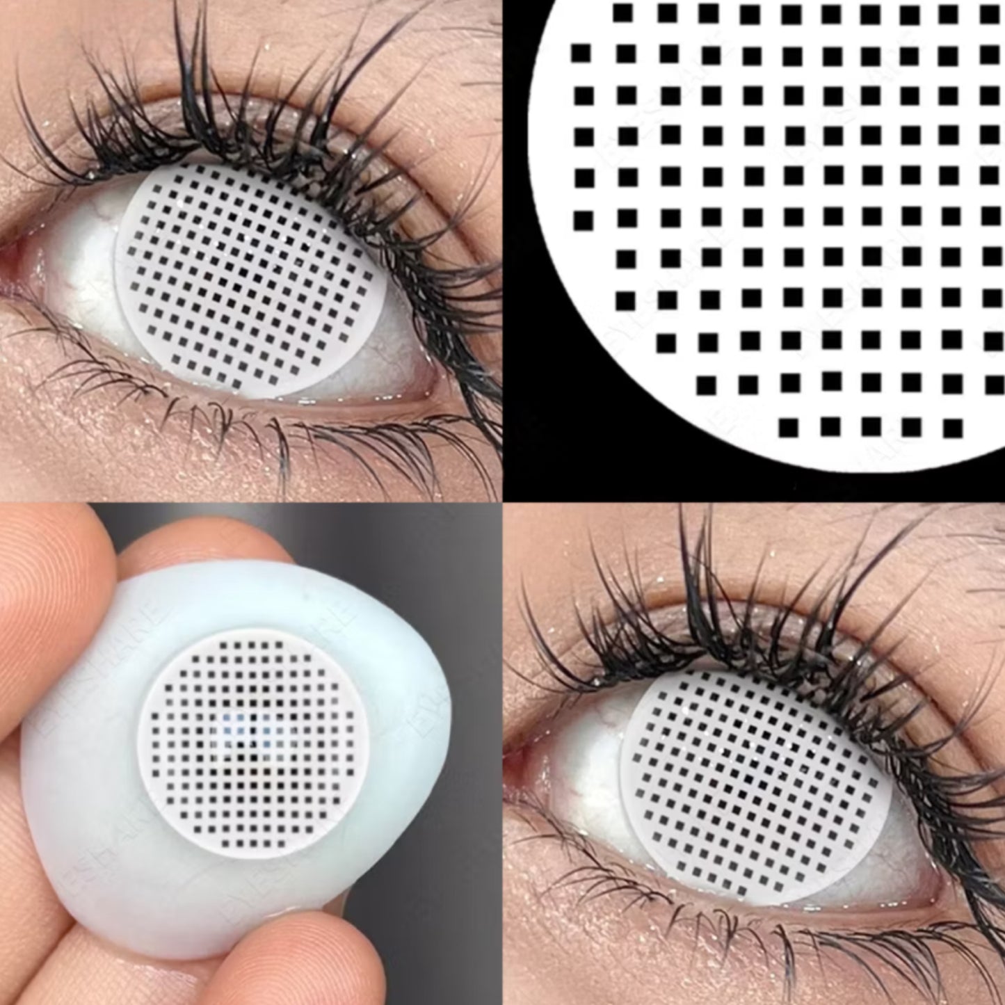 Lente de contato Anual Cosplay Total White