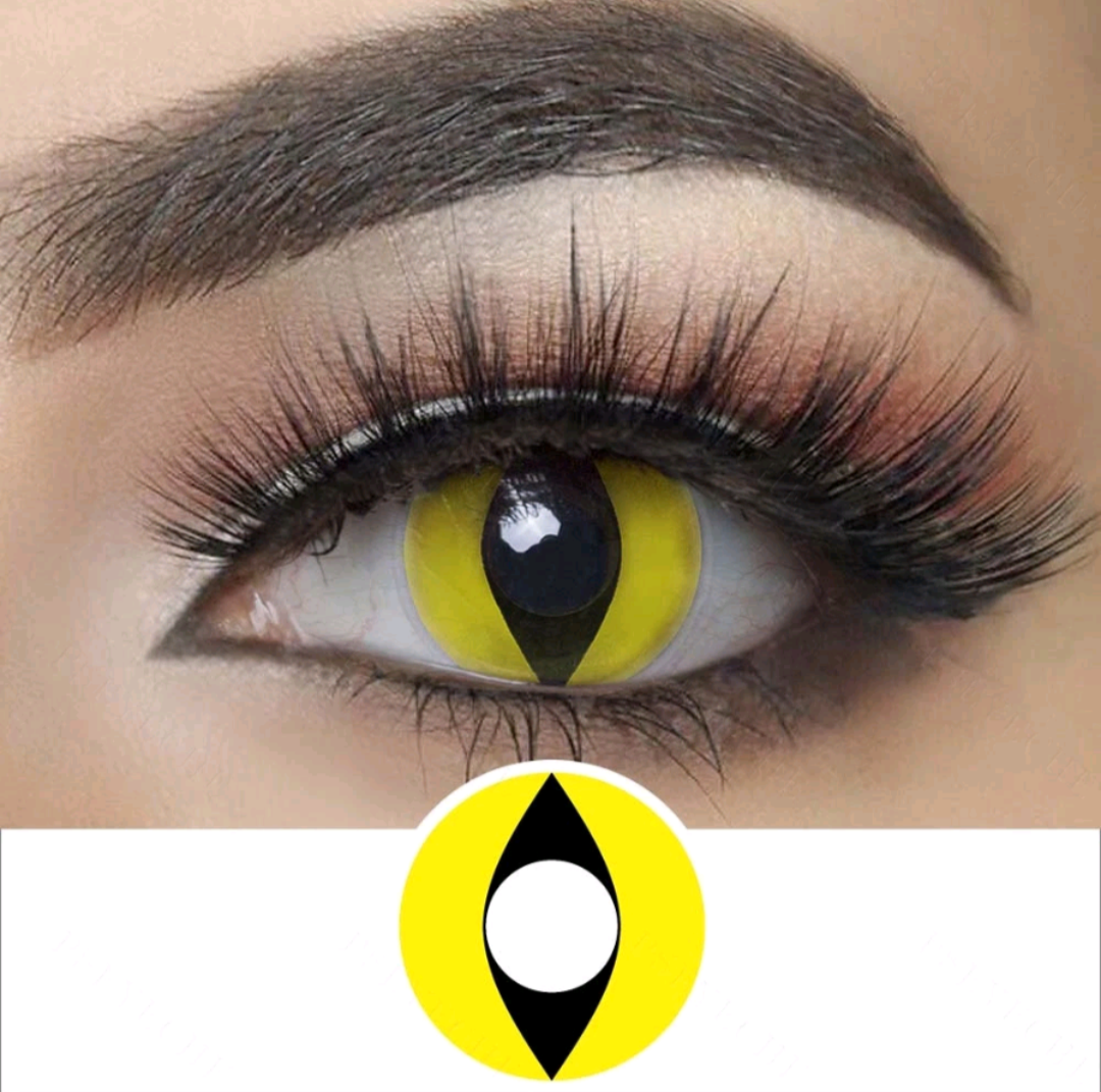 Lentes de contato Cosplay Crazy Yellow Cat