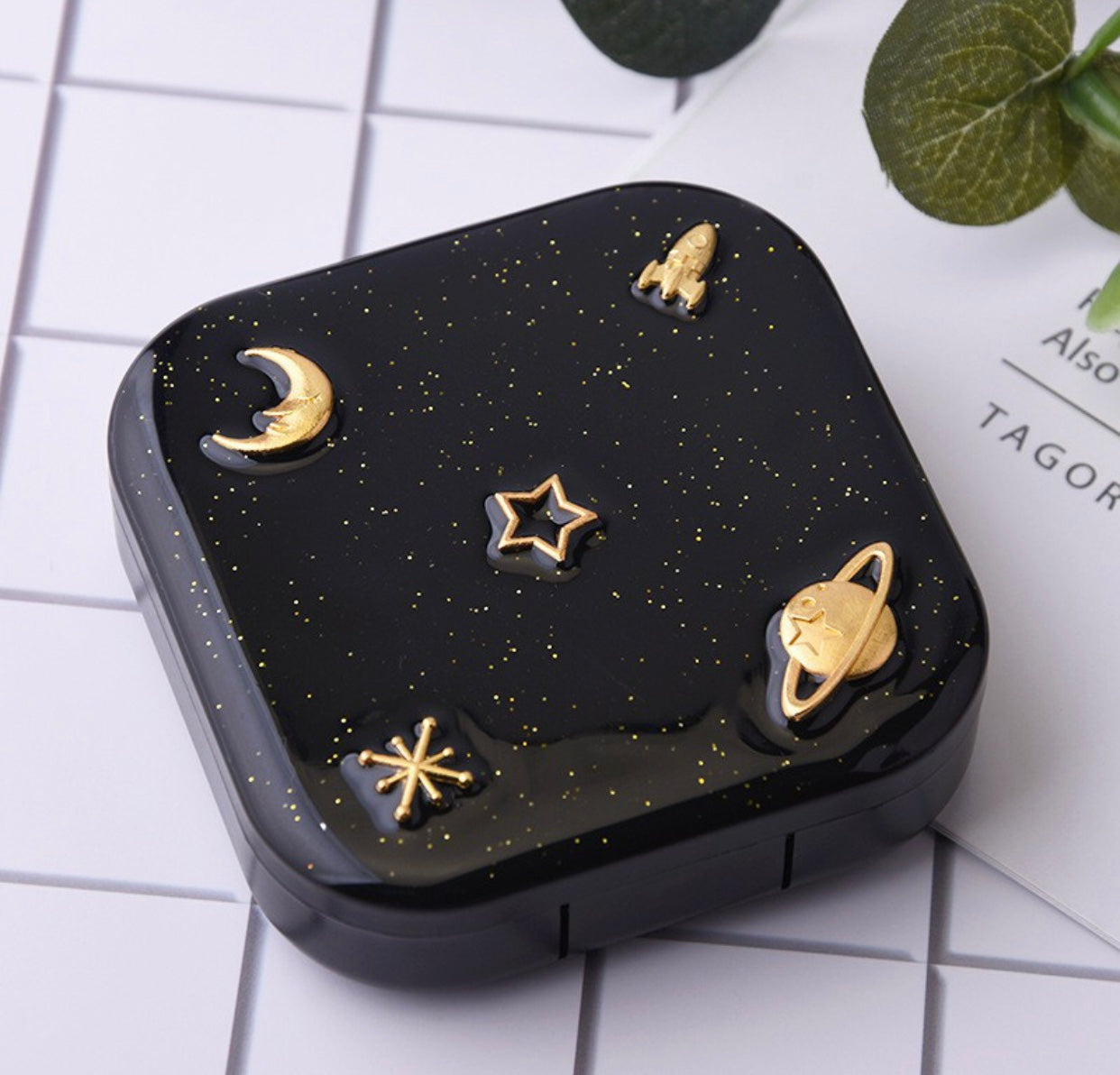 Estojo para lente de contato Stars com espelho