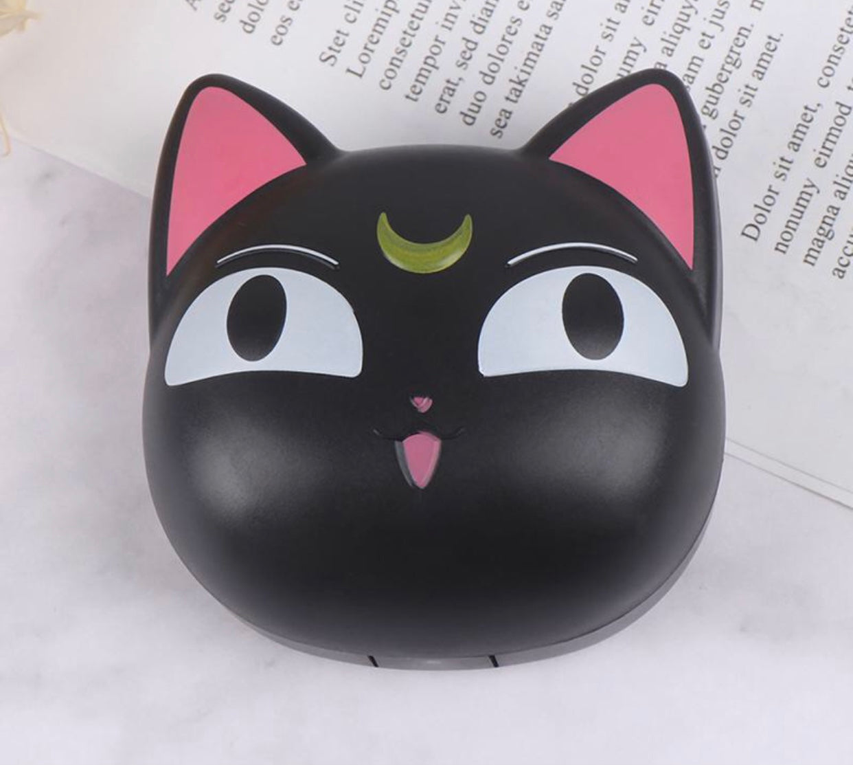 Estojo para lente de contato Gatinho com espelho