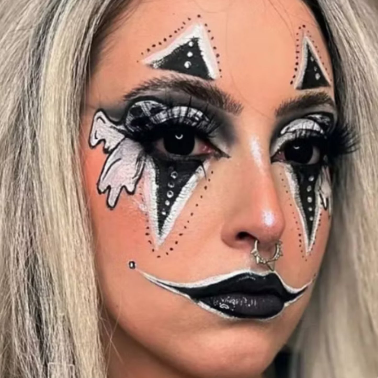 Lente de contato anual Cosplay Crazy Black
