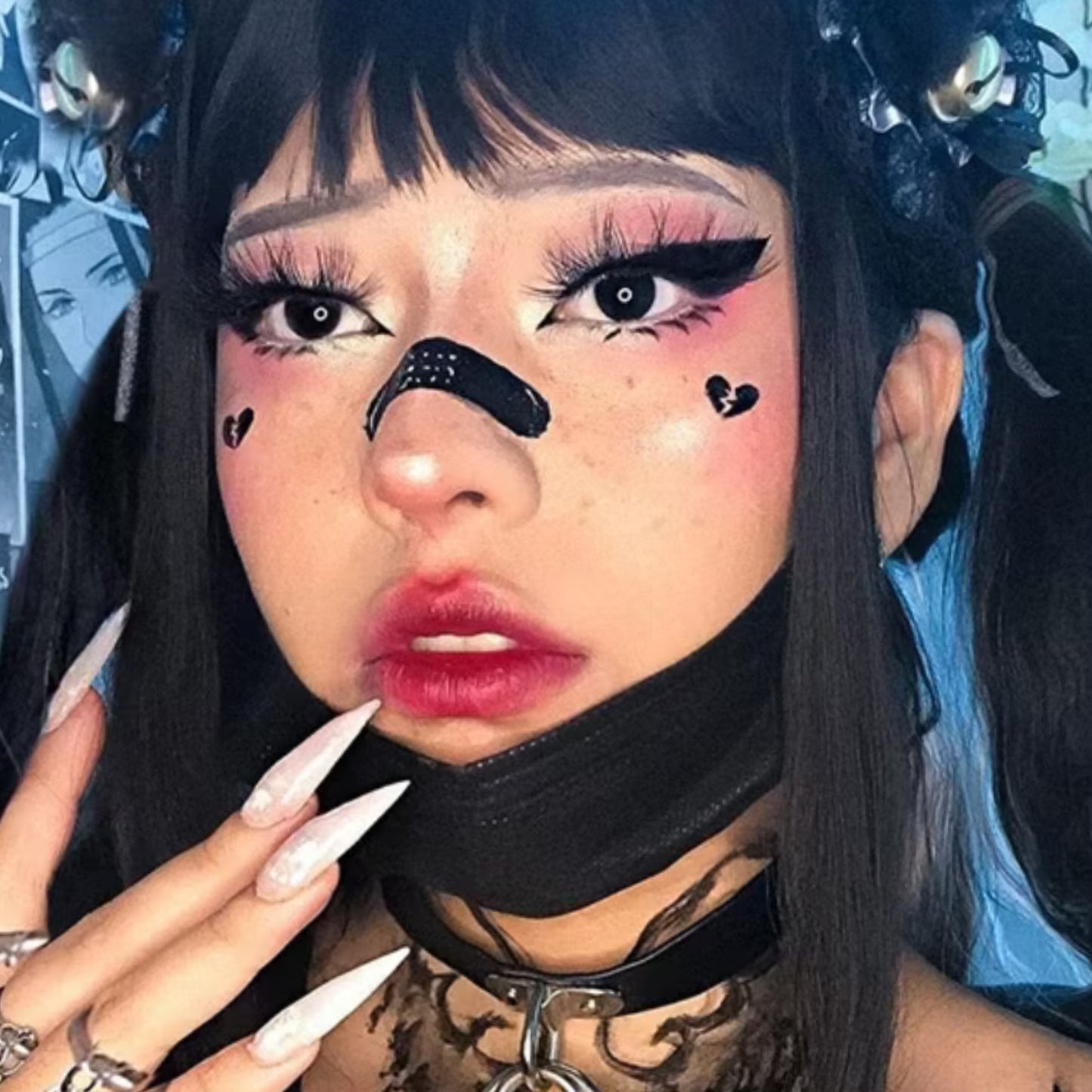 Lente de contato anual Cosplay Crazy Black