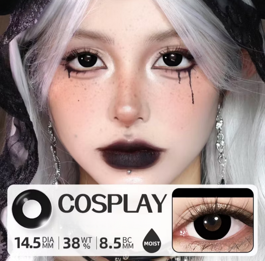 Lente de contato anual Cosplay Crazy Black