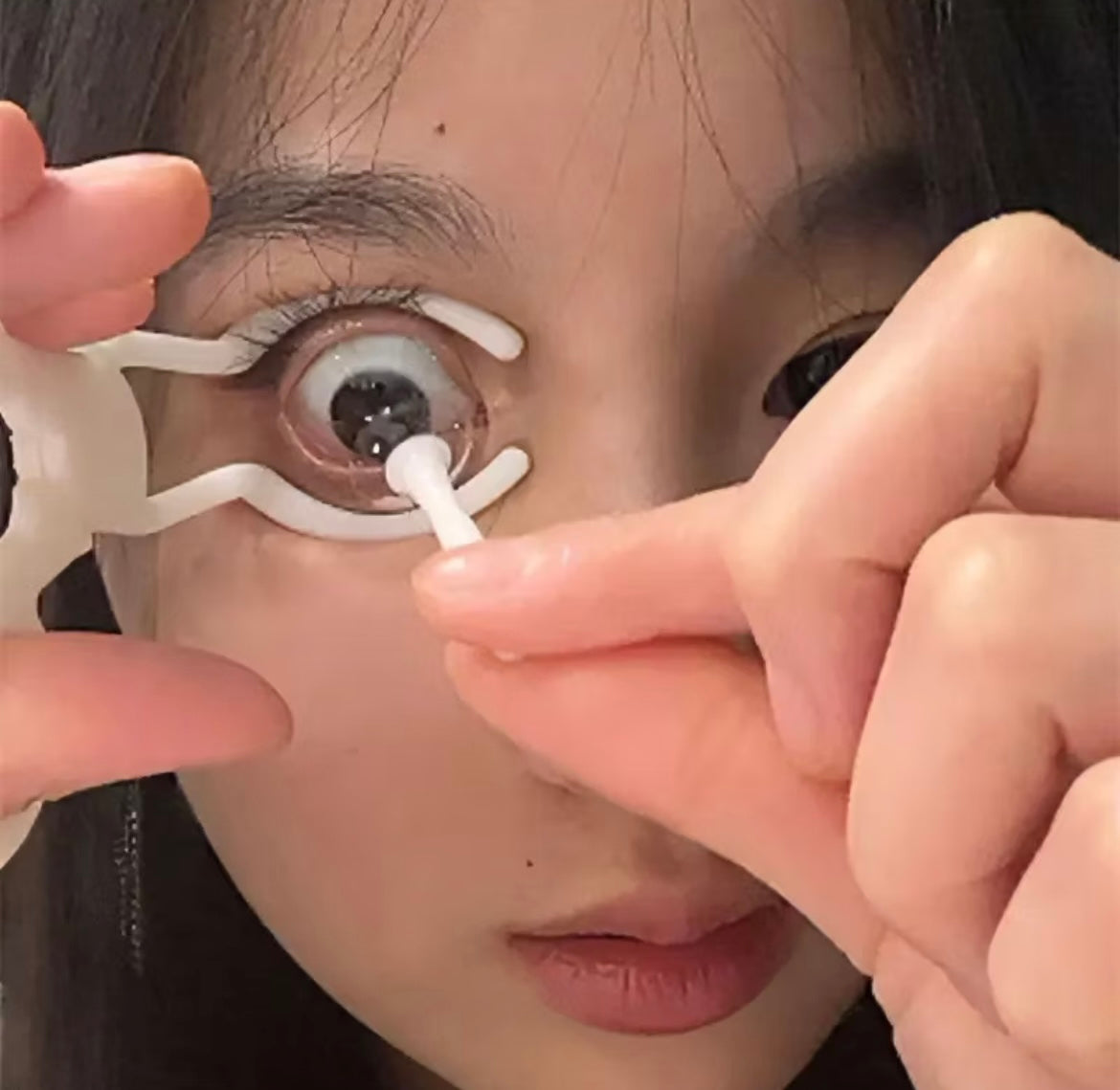 Opti-Clamp tesoura para aplicação de lentes de contato