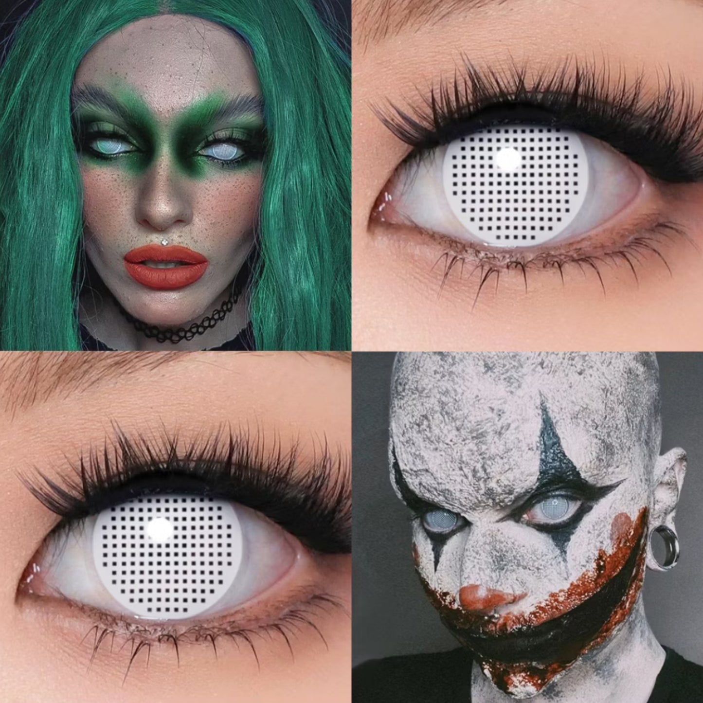 Lente de contato Anual Cosplay Total White