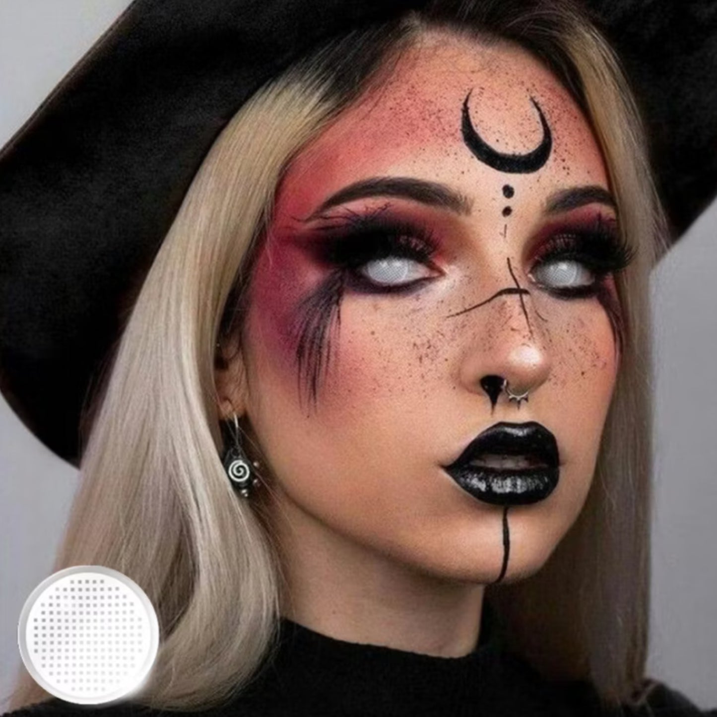 Lente de contato Anual Cosplay Total White