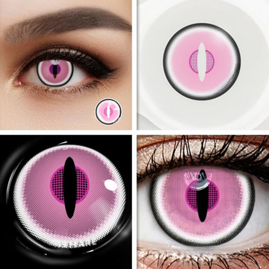 Lente de contato anual Cosplay Reptile Pink