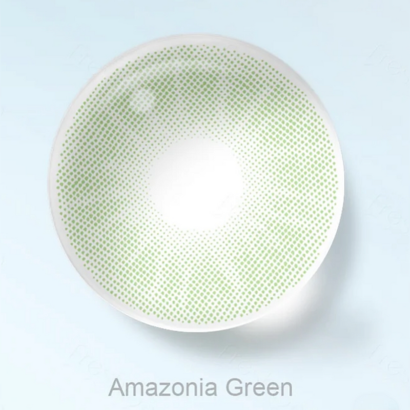 Lente de contato trimestral Amazônia Green caixa com 2 unidades