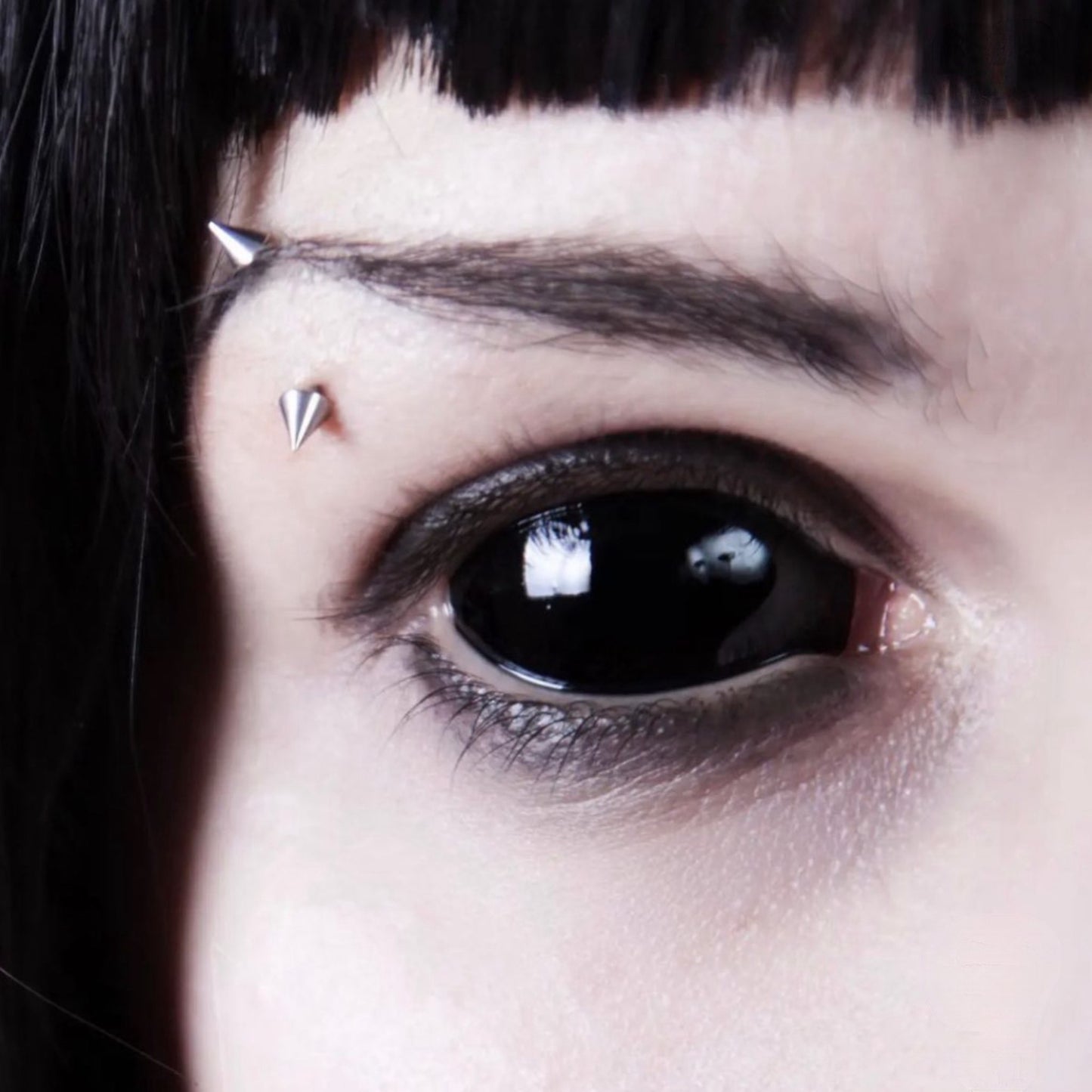 Lente de contato Cosplay Black Sclera 22mm