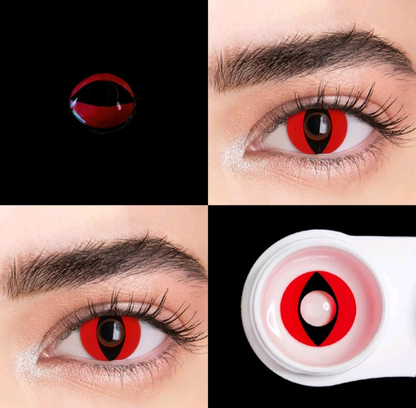 Lente de contato Cosplay Crazy Red Cat