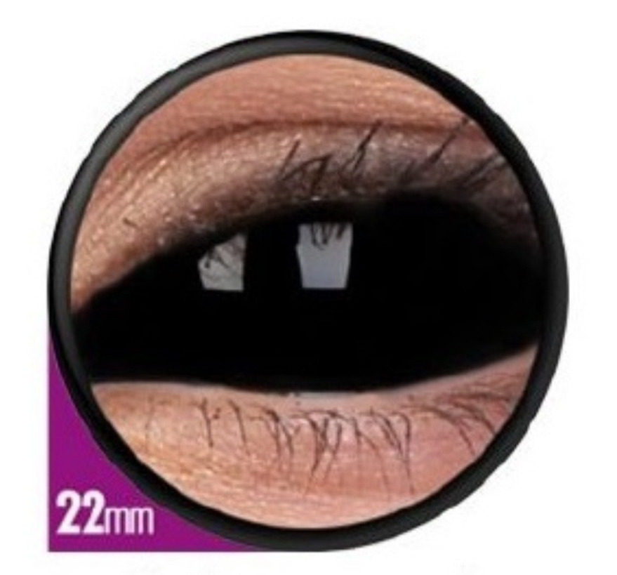Lente de contato Cosplay Black Sclera 22mm