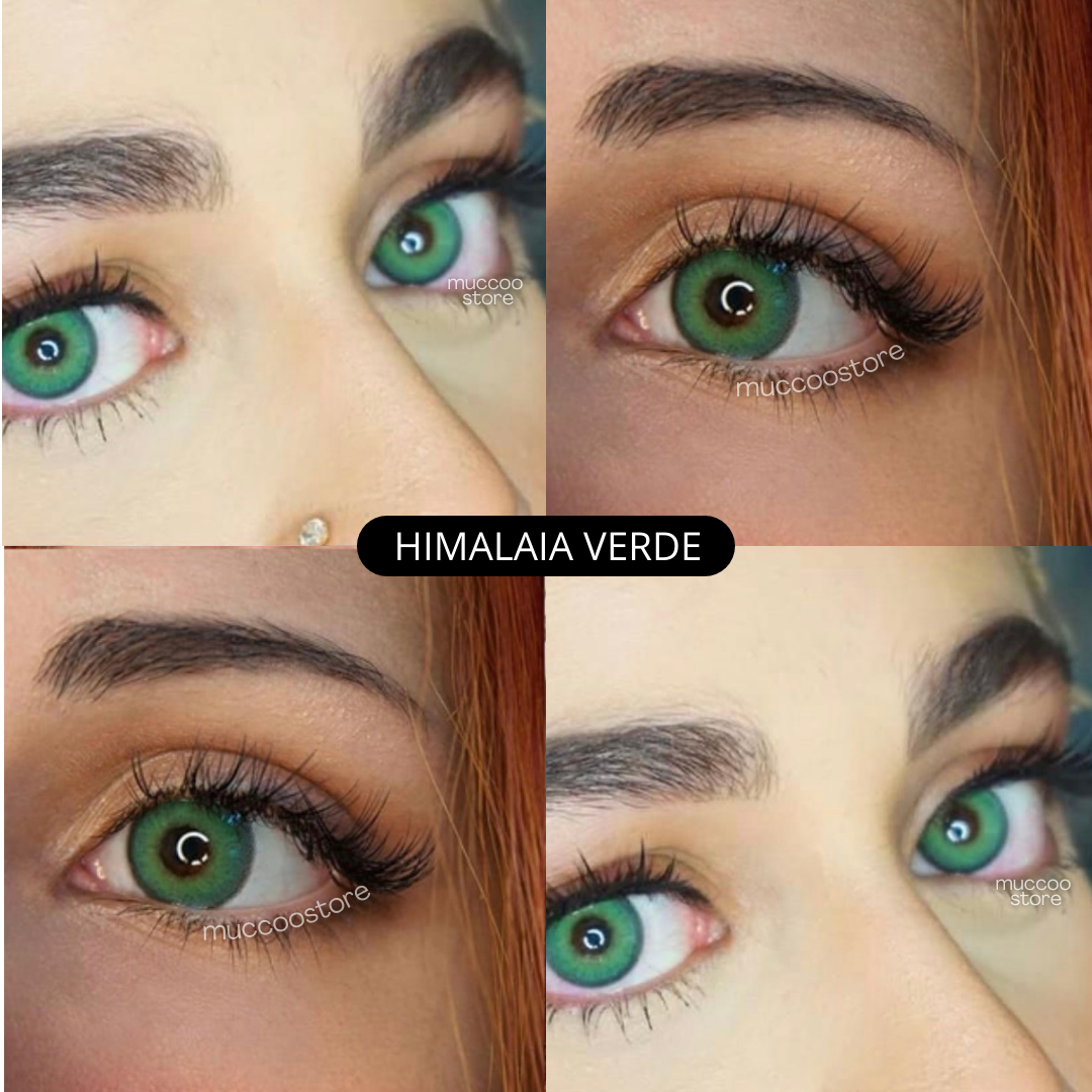 Lente de contato anual Himalaya Colors com grau para Miopia caixa com 2 unidades